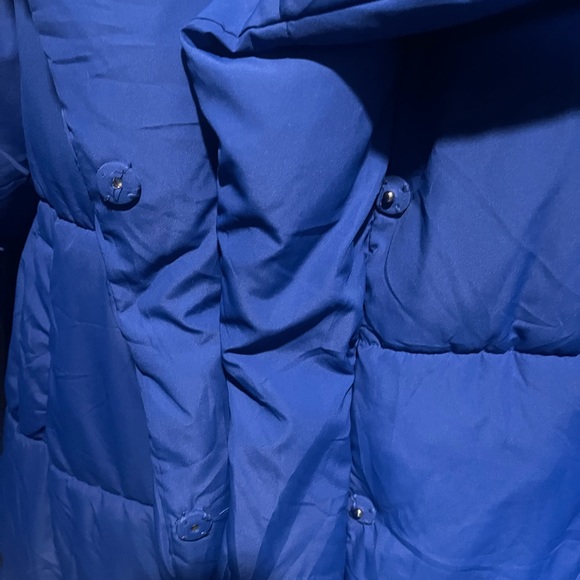 H&M Studio Collection Royal Blue Puffer Coat size 8 - Picture 5 of 6